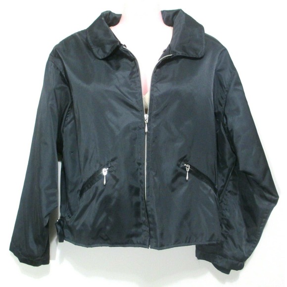 NWT $90 EXPRESS Womens Jacket Black Nylon MOTO Cropped Zip Size S - Picture 3 of 11